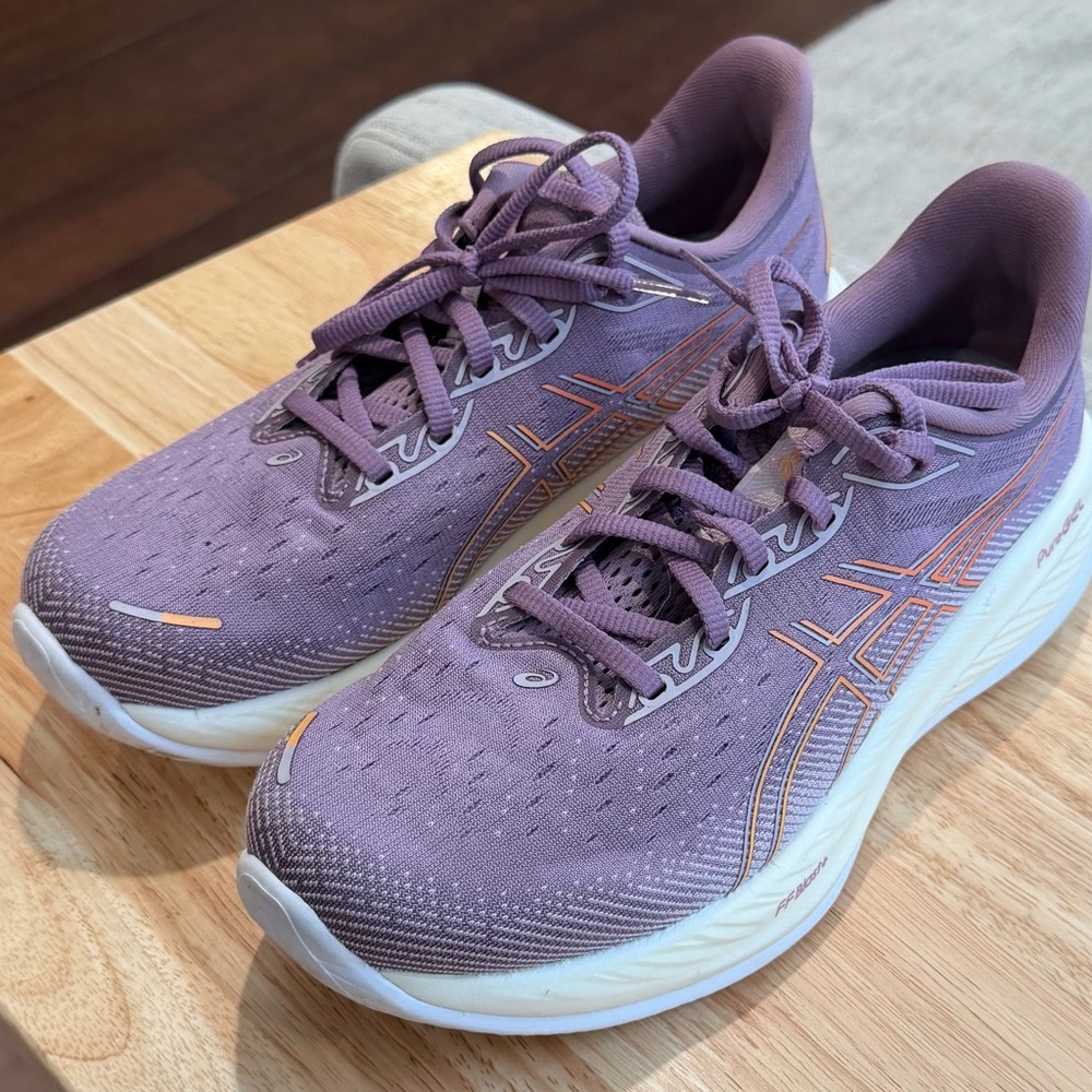 Asics Women's Sneakers in Purple and Orange